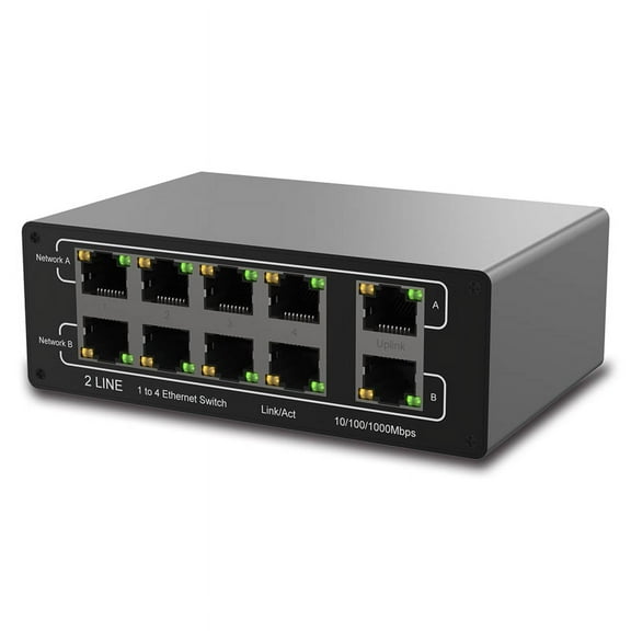 Network Gigabit 8-Port Sharer RJ45 Expansion Port Splitter Simultaneous Internet Access