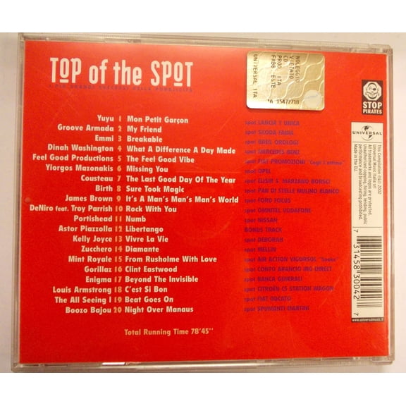 TOP OF THE SPOT 2002 - [1 CD] Aa.Vv. (CD)