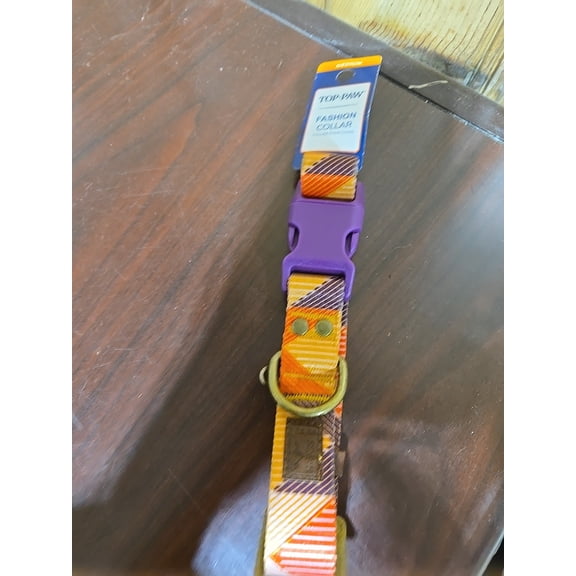 TOP-PAW Comfort Neoprene Collar Large 18"-26in Orange Gold Purple