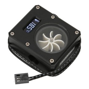 NEW PC Water Cooling Flow Meter Indicator 12V Small 3pin Interface G1/4 Thread Pom Rustproof Computer Black