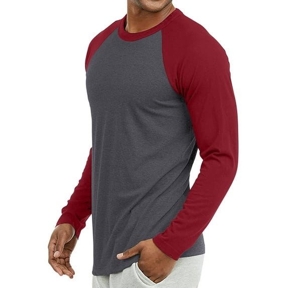 TOP PRO Men & Women Long Sleeve Baseball Raglan Tee Shirt Top (S-3XL)