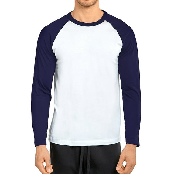 TOP PRO Men & Women Long Sleeve Baseball Raglan Tee Shirt Top (S-3XL)