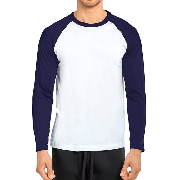 TOP PRO Men & Women Long Sleeve Baseball Raglan Tee Shirt Top (S-3XL)