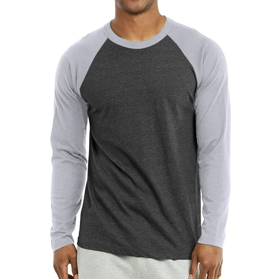 TOP PRO Men & Women Long Sleeve Baseball Raglan Tee Shirt Top (S-3XL)