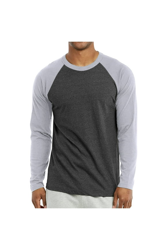 Men & Women Long Sleeve Baseball Raglan Tee Shirt Top (S-3XL)
