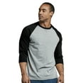thumbnail image 1 of TOP PRO Men's 3/4 Sleeve Casual Raglan Jersey Baseball Tee Shirt (XL, Black/Light Gray - 1), 1 of 4