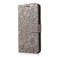 thumbnail image 1 of TOP SHE PU Leather Embossed Three Cards Folding Folio Case with Cards Holder Pocket Lanyard Anti-Scratch Shockproof Bumper Cover Case For iPhone 11 6.1",Gray, 1 of 7