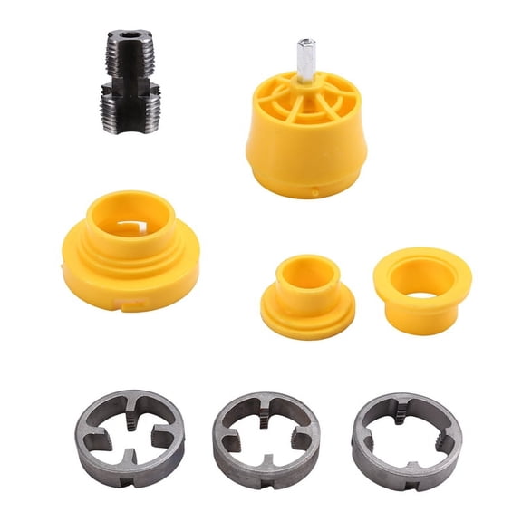 TOP! PVC Thread Maker Tool Pipe Threader Plumbing Kit Set 1/2in 3/4in 1in Dies Plastic Tap Die