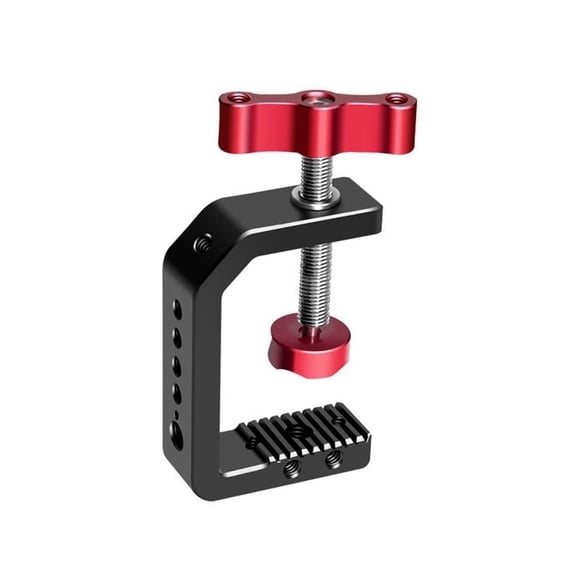 TOP! Photography C Clamp Adjustable Aluminum Alloy for Desktop Mount Holder Camera Hot Shoe DSLR L
