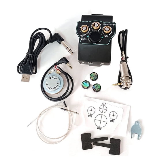 TOP! Pickup with Enhanced Reverberation, Clear Sound, Delay, and Chorus Effects - Ideal for Guitars, Drums, Other