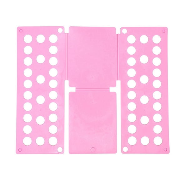 TOP! Plastic Clothes Folding Board Kids Laundry Folder Shirt Home Storage Tool for Kid Children Adults Pink