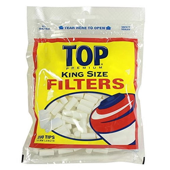 TOP Premium Filter Tips - 18mm - 200 Filters/Bag (5 Bags for a Total of 1,000 Filters!)