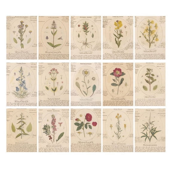 TOP! Retro Handbook Material Book DIY Base Package Inspiration Series Decorative BackingPaper,F