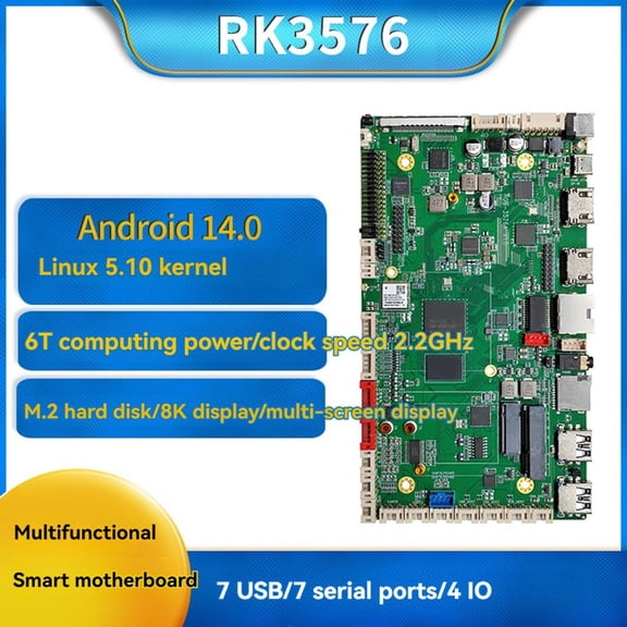 TOP! Rk3576 Android14 Motherboard Face Recognition Video Encoder Solution Development Board Industrial Control