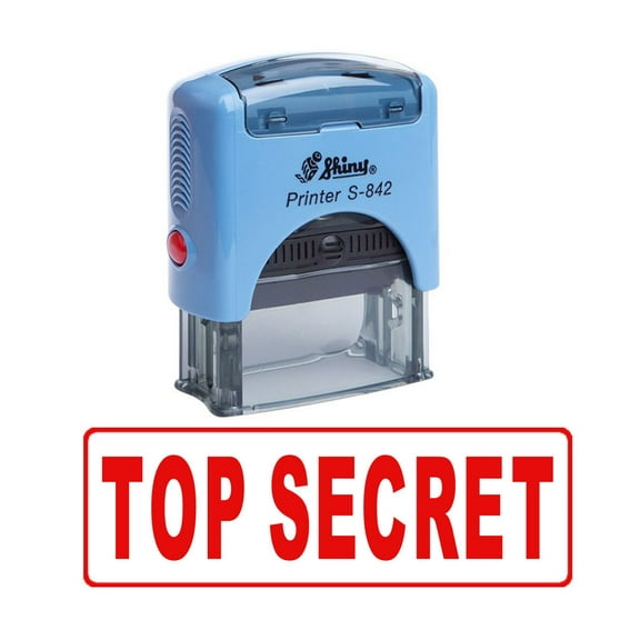 TOP SECRET Self Inking Rubber Stamp Custom Shiny Office Stationary Stamp