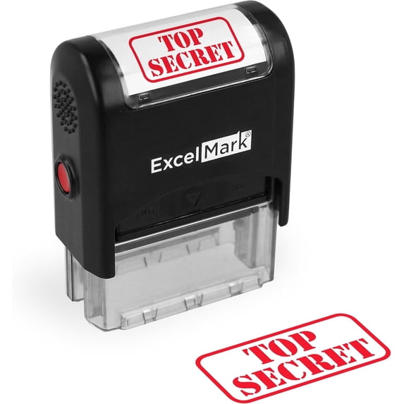 Secret Commando Operation Ink Stamp TOP SECRET Self Inking Rubber Stamp - Red Ink (ExcelMark A1539 ...