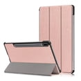 thumbnail image 1 of TOP SHE Case for 2021 Samsung Galaxy Tab S7 FE (12.4", Model SM-T730), Tab S7 Plus 12.4-inch Case (SM-T970) - PU Leather Hard Plastic Case, Slim Lightweigt Smart Stand Trifold Flip Cover (Rosegold), 1 of 10