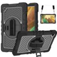thumbnail image 1 of TOP SHE Case for 2021 Samsung Tab A7 Lite 8.7", Galaxy Tab A7 Lite Case (8.7 Inch, Model SM-T220), Cute Kickstand Case with Hand/Shoulder Strap, Protective Plastic/Silicone Rugged Cover (Black), 1 of 7