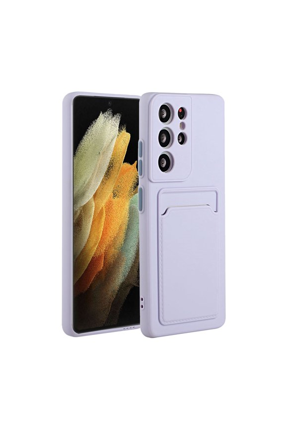 Shock Absorbing Cell Phone Case for Galaxy S21, Purple