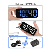 TOP! Small Loud Alarm Clock for Heavy Sleepers Adults,Compact Travel Clocks Bedrooms Bedside,Ok to Wake Kids,Teens