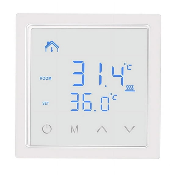 TOP! Smart Thermostat 16A Floor Heating Temperature Controller with LED Touch Screen 85-265V Electric Control White