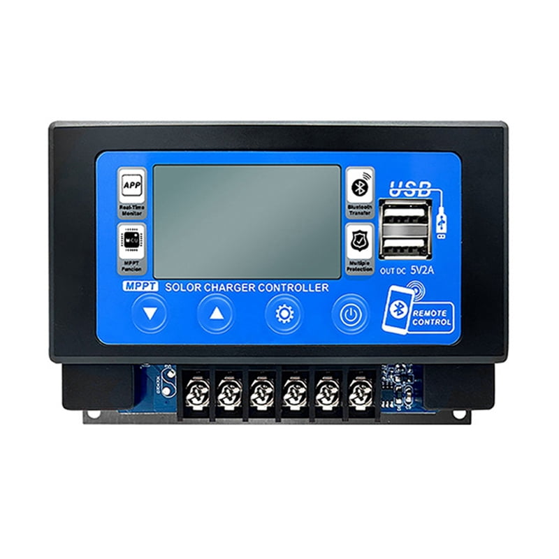 TOP! Solar Charge Bluetooth 60A MPPT Controller with LCD Display Dual USB Support 12V/24V/36V/48V/60V Battery
