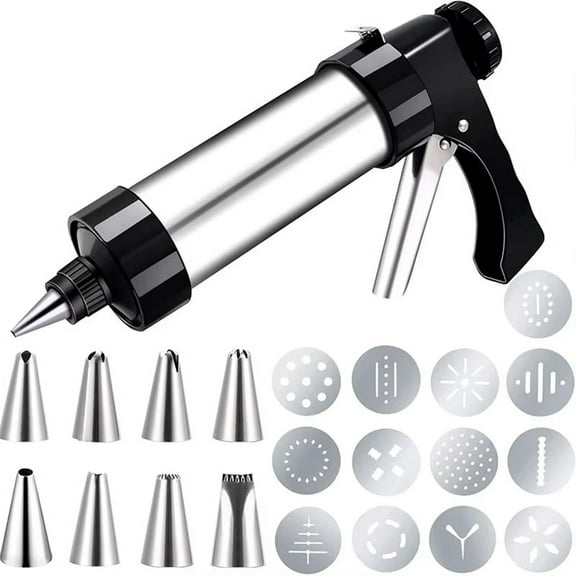 TOP! Stainless Steel Cookie DecorativeGun Biscuit Hand Pressing Machine Household DIY Baking Tool Kitchen Accessories