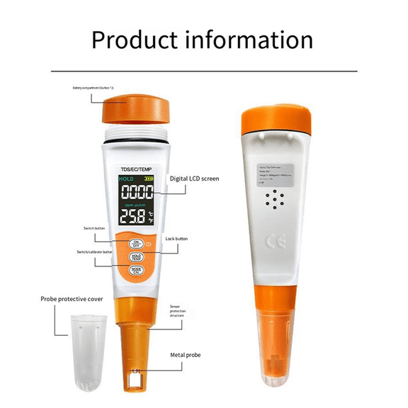 TOP! TOP! TDS-A6V High-Precision Tap Water Quality Analysis Instrument Ec Conductivity Test Pen Tds