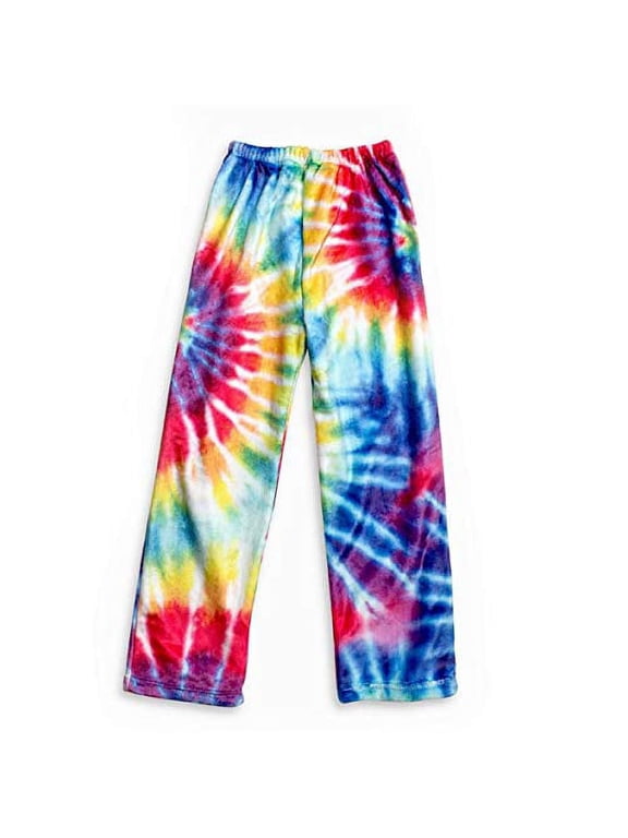 Rainbow Tie Dye Primary Pastel Comfy Fuzzy Loungepants (6/6x)