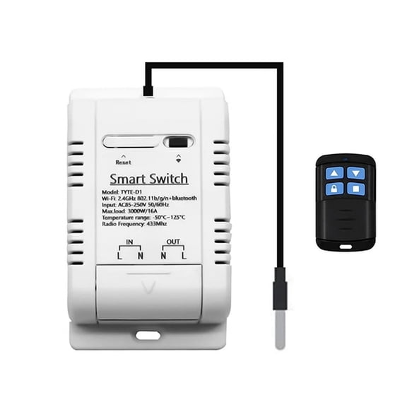 TOP! Tuya Smart Life Switch 16A 3000W Relay with Temperature Monitoring Thermostat Sensor RF433 for
