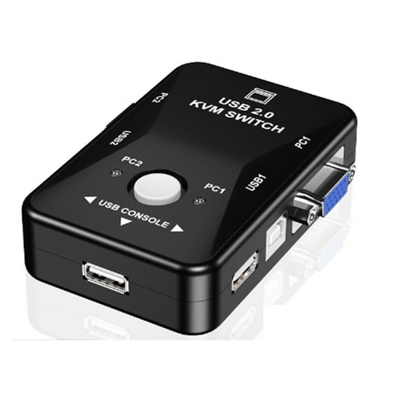 TOP! USB 2.0 KVM Mouse Switcher Keyboard VGA Splitter Box Sharing Switch 2 Port SVGA