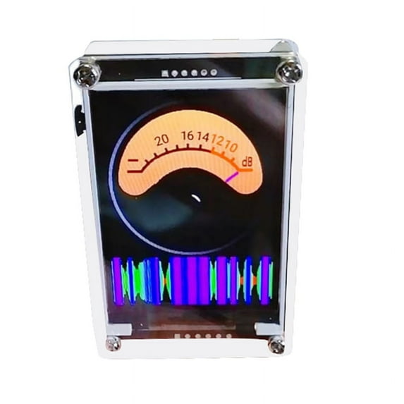 TOP! Voice Activated 1.3 Inch Music Spectrum Rhythm Level Indicator VU Meter HD LCD Color Analog Multi-Mode Support GPS