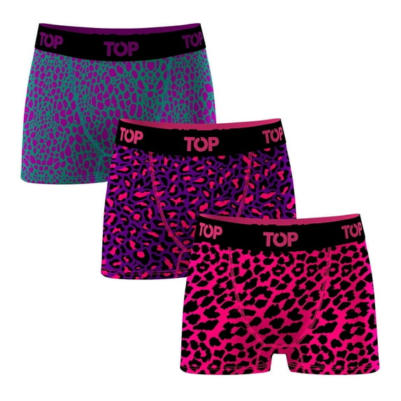 TOP Girls Cotton Blend Boxer Briefs, Soft, Stretch, Breathable & Comfortable, Pack 3, Size 4-16
