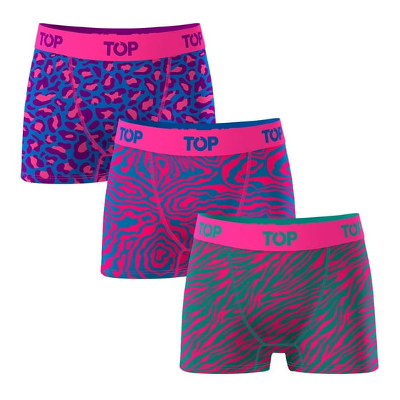 TOP Girls Cotton Blend Boxer Briefs, Soft, Stretch, Breathable & Comfortable, Pack 3, Size 4-16