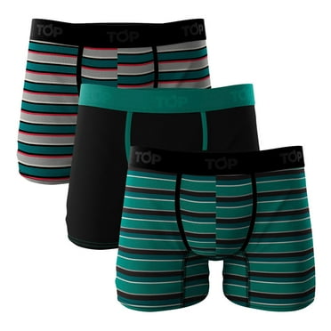 TOP Wear - Men's Cotton Blend Boxer Briefs - Pack of 3 - Soft, Breathable, Snug Fit