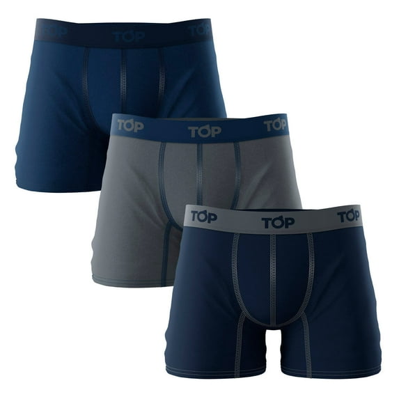 TOP Wear - Men's Cotton Blend Boxer Briefs - Pack of 3 - Soft, Breathable, Snug Fit