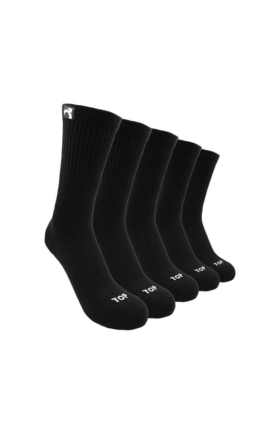 - Men's Crew Socks Cotton Blend - Pack of 5 - Breathable, Durable, Everyday Comfort