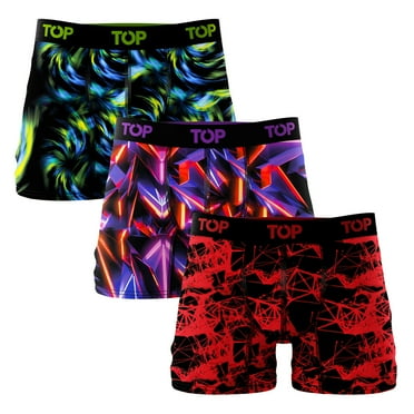 TOP Wear - Men's Microfiber Boxer Briefs - Pack of 3 - Moisture-Wicking & Breathable Comfort