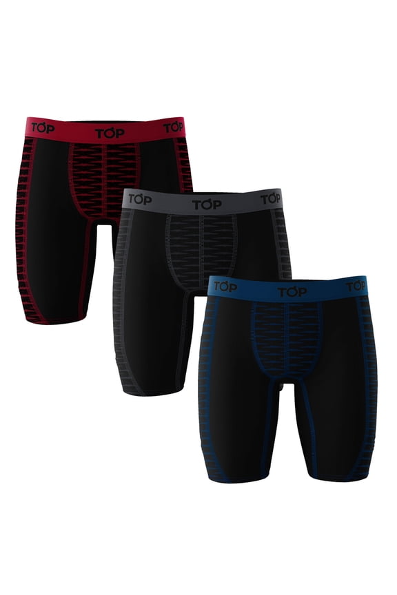 - Men's Microfiber Boxer Long - Pack of 3 - Soft, Breathable, Snug Fit