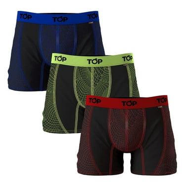 TOP Wear - Men's Microfiber & Copper Boxer Briefs - Pack of 3 - Soft, Breathable, Snug Fit