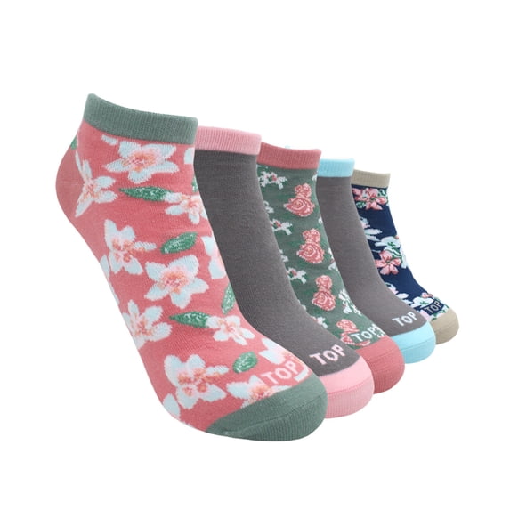 TOP Wear - Women Ankle Socks Cotton Blend - Pack of 5 - Versatile, Lightweight, Comfortable