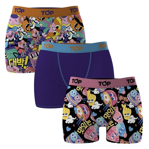 TOP Women's Cotton Blend Boxer Briefs, Soft & Breathable, Pack of 3, Sizes S-XL