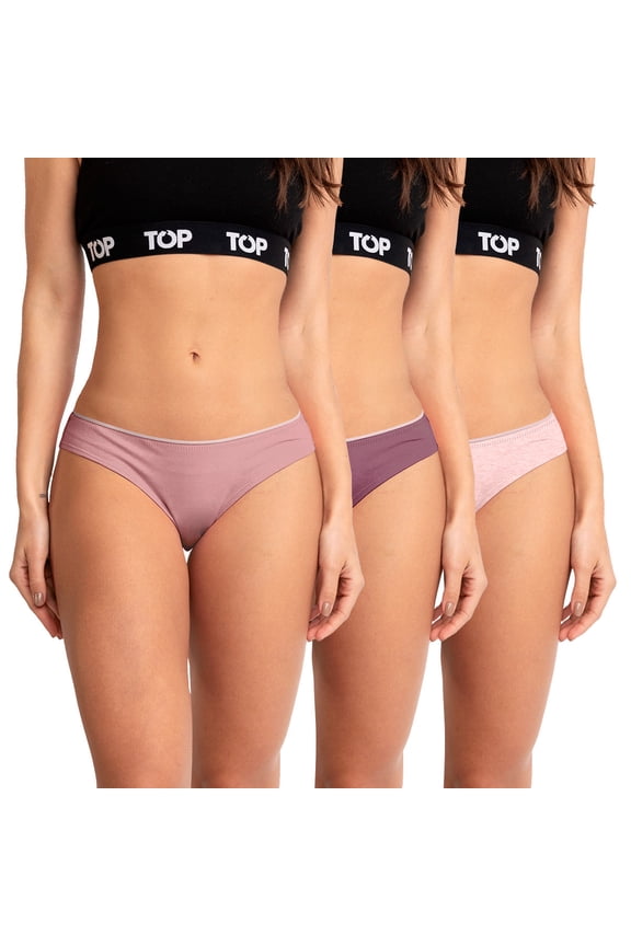 - Women's Cotton Blend Bikini - Pack of 3 - Breathable Comfort & Stylish Design