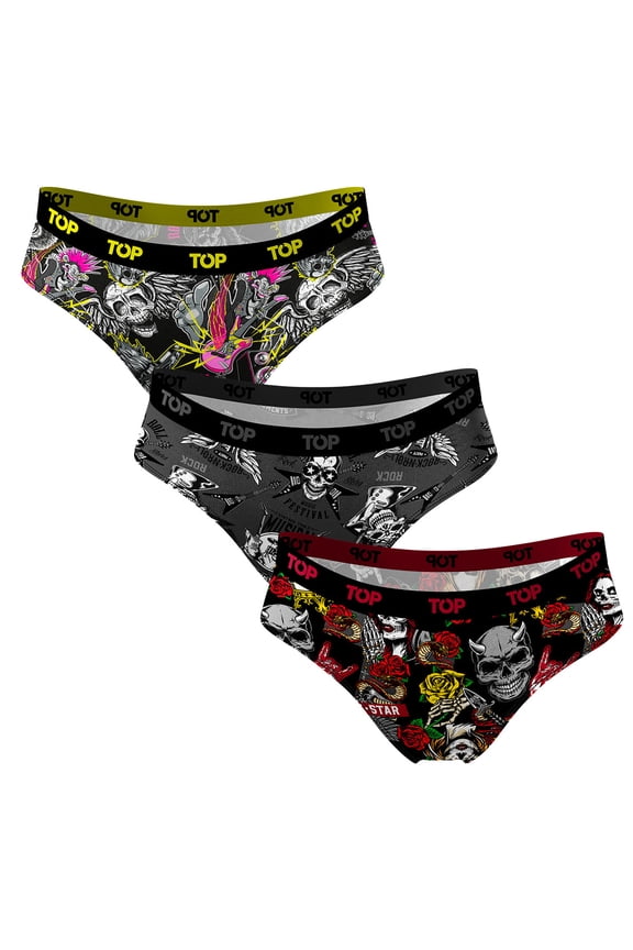 - Women's Cotton Blend Bikini - Pack of 3 - Soft, Vibrant Colors, All-Day Comfort