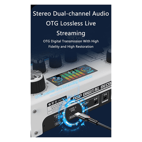 TOP! X5 Sound Card Live Music Mixer Vlog Recording Voice Changer Stereo Audio for PC Streaming