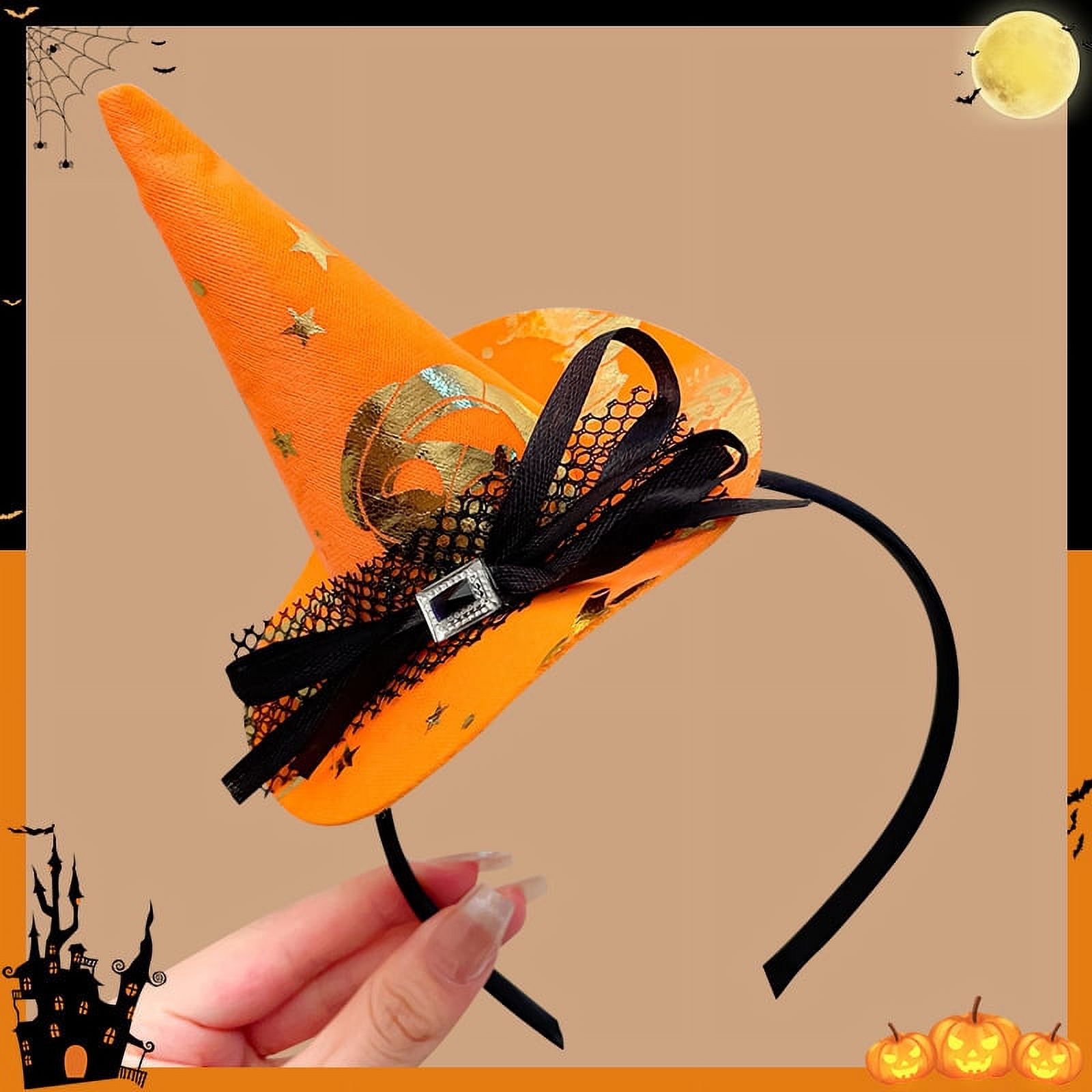TOPhelper Halloween Kuromi Headwear Goth Pumpkin Skeleton Demon Hair