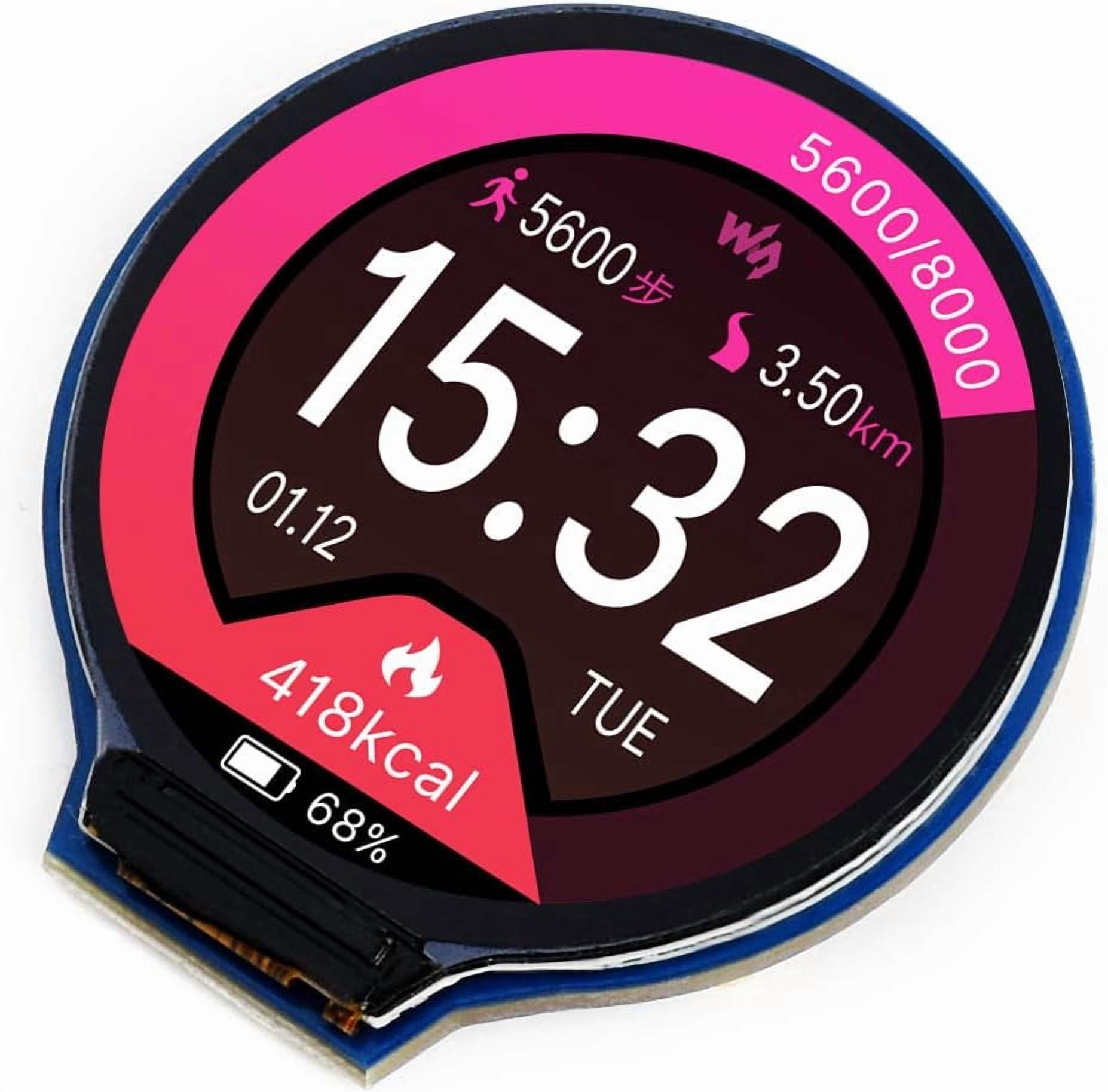 TOP1 1.28inch Round Display LCD Screen Module 240×240 Pixels SPI Communication RGB 65K Color Support /STM32 Board