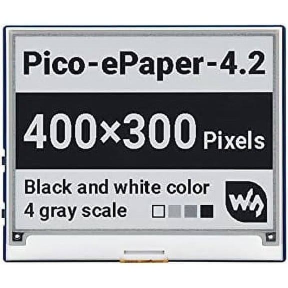 TOP1 4.2inch E-Paper E-Ink Display Module for Pico, 400300 Resolution Screen Black/White Monitor with SPI Interface Supports /Jetson Nano/STM32
