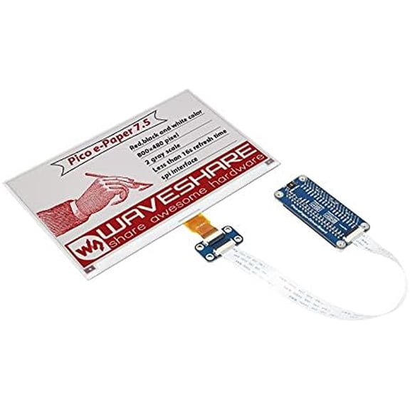 TOP1 7.5inch E-Paper E-Ink Display Module (B) for Pico, 800480 Resolution Screen Red/Black/White Monitor with SPI Interface Supports /Jetson Nano/STM32