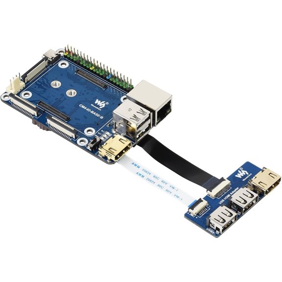 TOP1 Compute Module 4 Basic Expansion Board Accessories Pack B Includes CM4 Mini IO Board and USB HDMI Adapter CM4-IO-BASE-Acce B